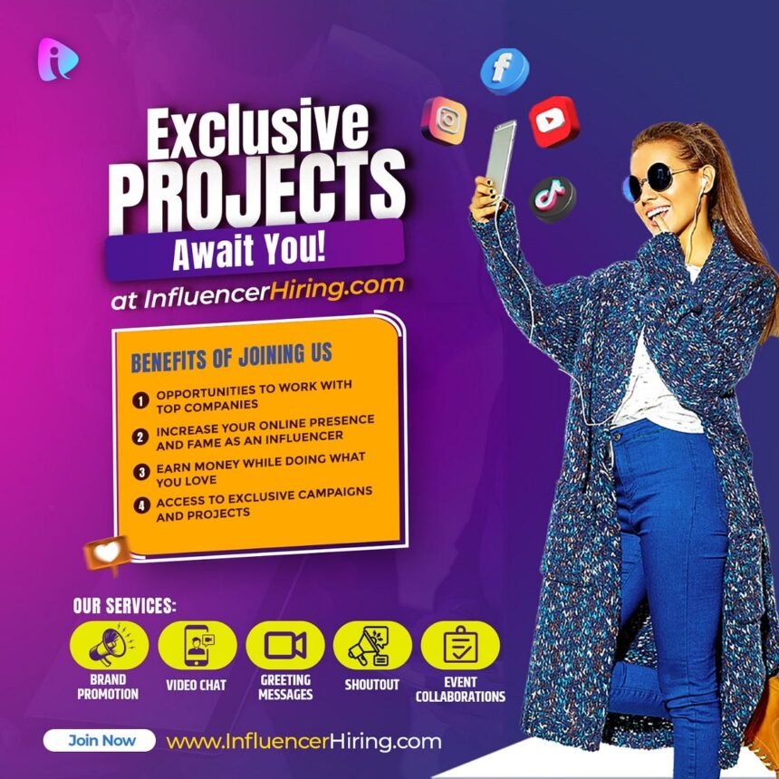 Your Path to Fame: Explore Exclusive Projects on InfluencerHiring.com! – Influencer Hiring