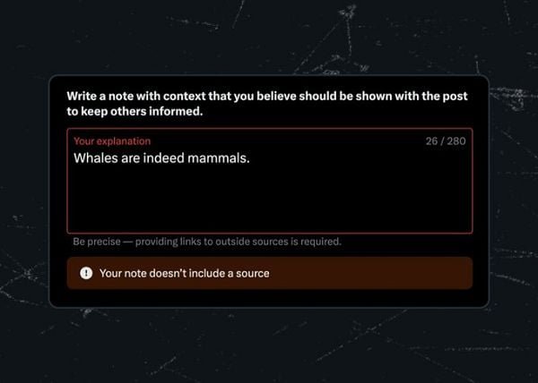 X Adds New Source Reference Requirement for Community Notes
