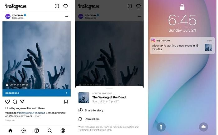 Instagram Makes Reminder Ads Available for Stories Placement